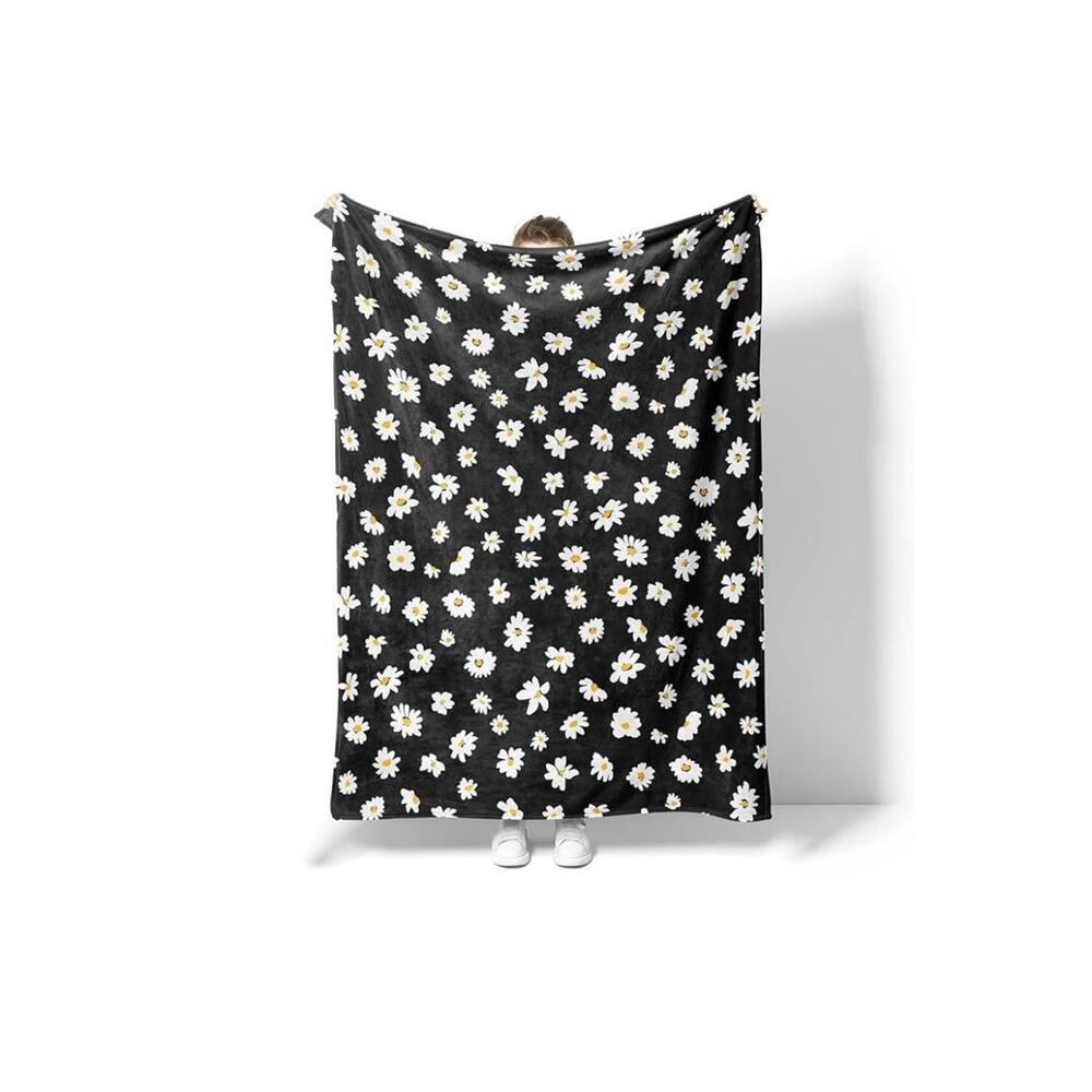 Daisy Throw Blanket, 320GSM Flannel Blankets (Daisy 60"x50")